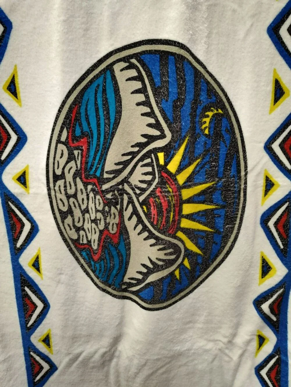 Vintage 1997 Marlboro Beach Towel Adventure Team White Cotton USA Tobacco Promo